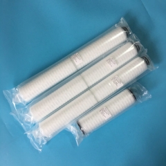 Absolute filtration pleated filter cartridge