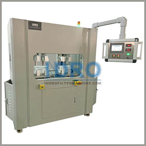 High flow pleated filter cartridge length connector welder-welding machine